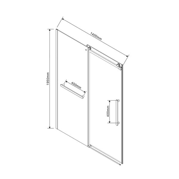 Душевая дверь Vincea Комо Софт (Como Soft) VDS-1CS140CL 140x195 см, профиль хром. Размер регулировки 1385-1405 мм