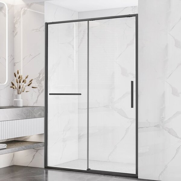 Душевая дверь Vincea Слим Софт (Slim Soft) VDS-1SS140CLGM 140x200 см, профиль вороненая сталь. Размер регулировки 1380-1400 мм