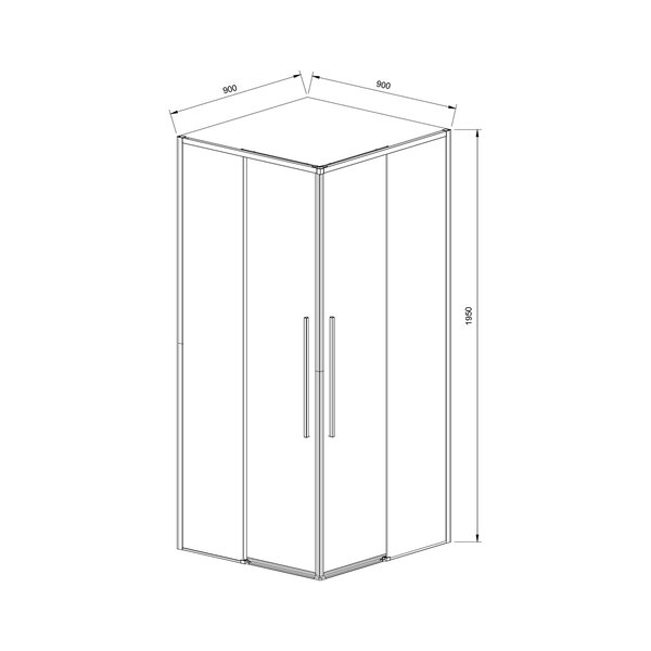Душевой уголок Vincea Slim-N VSS-4SN900CL, 900*900, хром, стекло прозрачное