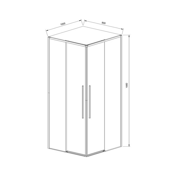 Душевой уголок Vincea Slim-N VSS-4SN8010CL, 1000*800, хром, стекло прозрачное