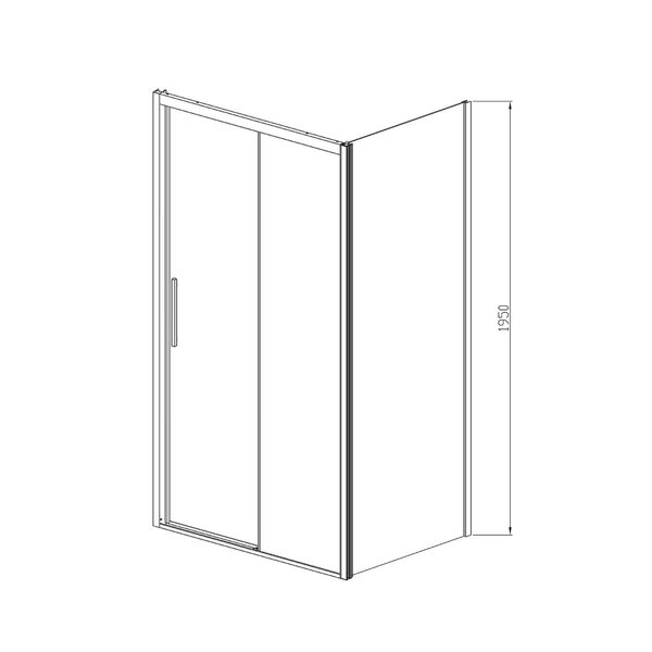 Душевой уголок Vincea Soft VSR-3SO9011CLB, 1100*900, черный, стекло прозрачное