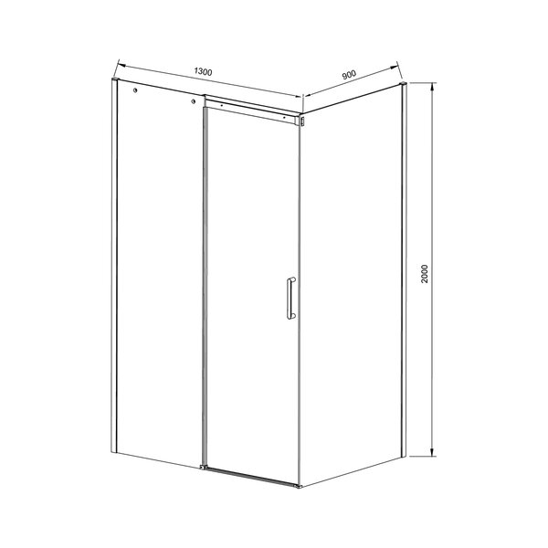 Душевой уголок Vincea Dice VSR-4D9013CL, 1300*900, хром, стекло прозрачное