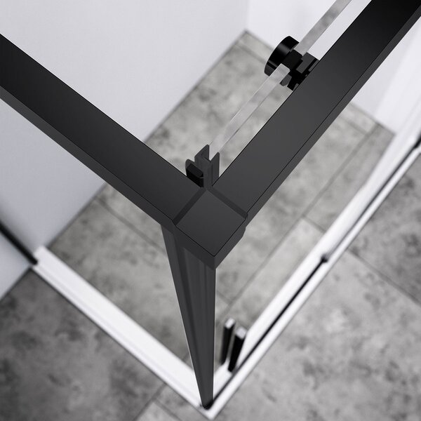 Душевой уголок Vincea Slim-N VSR-4SN8012CLB, 1200*800, черный, стекло прозрачное