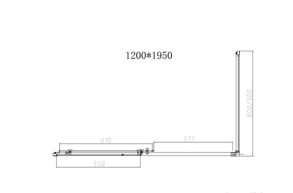Душевой уголок Vincea Slim-N VSR-4SN9012CLB, 1200*900, черный, стекло прозрачное