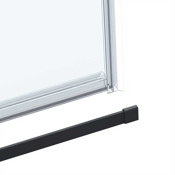 Душевой уголок Vincea Como Soft VSR-1CS8014CLB, 1400*800, черный, стекло прозрачное