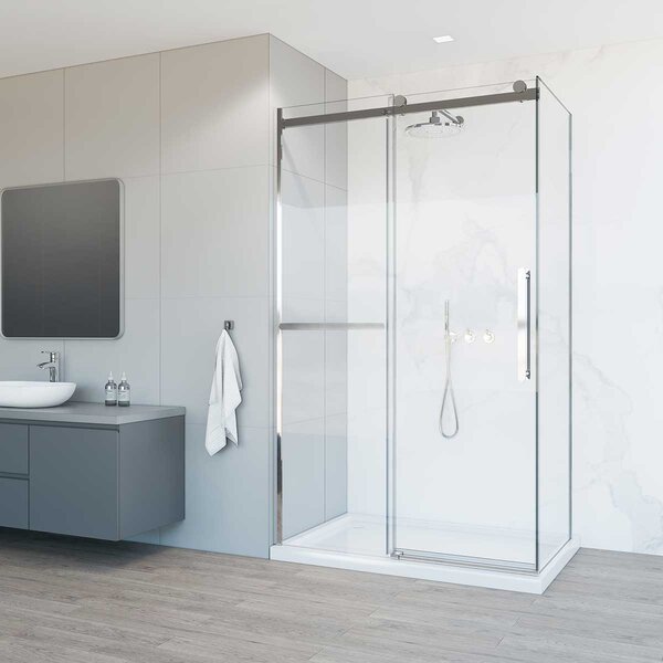 Душевой уголок Vincea Como Soft VSR-1CS1011CL, 1100*1000, хром, стекло прозрачное