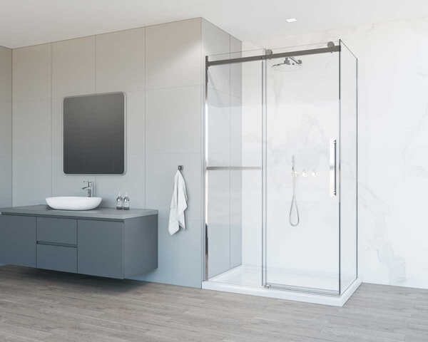 Душевой уголок Vincea Como Soft VSR-1CS1011CL, 1100*1000, хром, стекло прозрачное