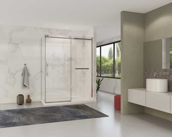 Душевой уголок Vincea Como Soft VSR-1CS1014CL, 1400*1000, хром, стекло прозрачное