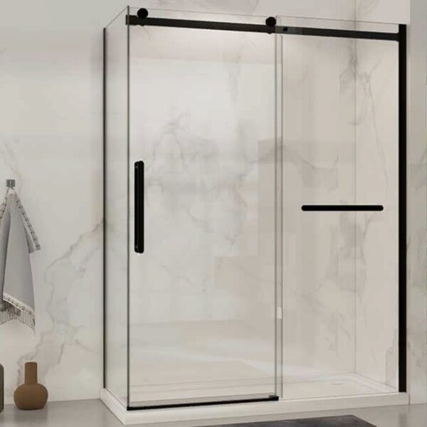 Душевой уголок Vincea Como Soft VSR-1CS1015CLB, 1500*1000, черный, стекло прозрачное