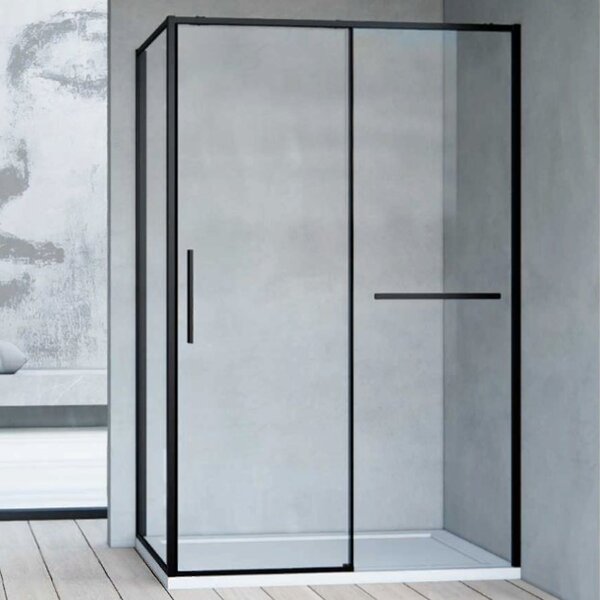 Душевой уголок Vincea Slim Soft VSR-1SS1013CLB, 1300*1000, черный, стекло прозрачное