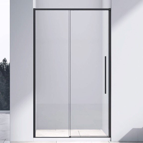 Душевая дверь Vincea Слим-Н (Slim-N) VDS-4SN130CLB 130x195 см, профиль черный матовый. Размер регулировки 1290-1300 мм