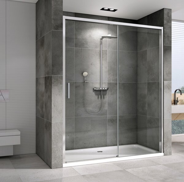 Душевая дверь ABBER Komfort AG93130 профиль хром 130х200