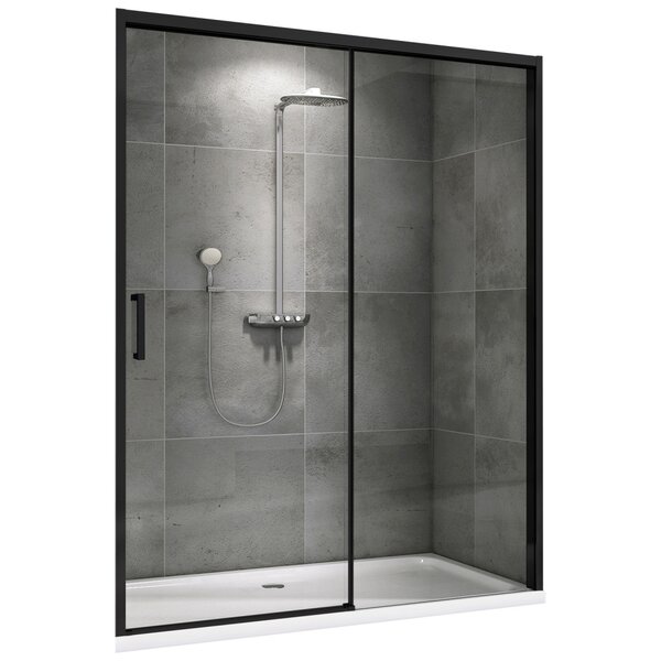 Душевая дверь ABBER Komfort AG93140B профиль черный 140х200