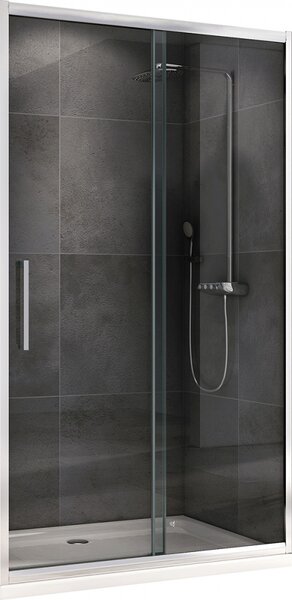 Душевая дверь ABBER Schwarzer Diamant AG30110H профиль хром 110х195