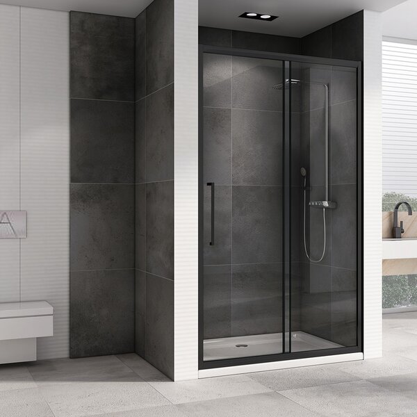 Душевая дверь ABBER Schwarzer Diamant AG30130BH профиль черный 130х195