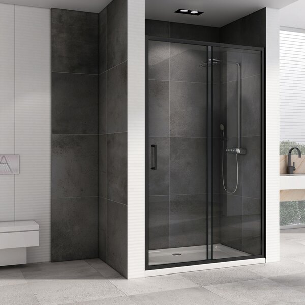 Душевая дверь ABBER Schwarzer Diamant AG30150B5 профиль черный 150х190