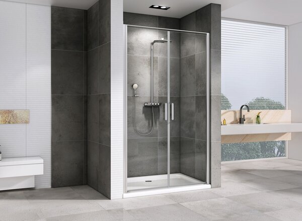 Душевая дверь ABBER Sonnenstrand AG04100C профиль хром 100х195