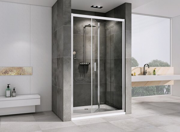 Душевая дверь ABBER Sonnenstrand AG07090 профиль хром 90х195