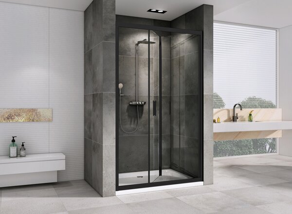 Душевая дверь ABBER Sonnenstrand AG07090B профиль черный 90х195