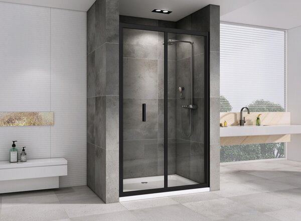 Душевая дверь ABBER Sonnenstrand AG07090B профиль черный 90х195