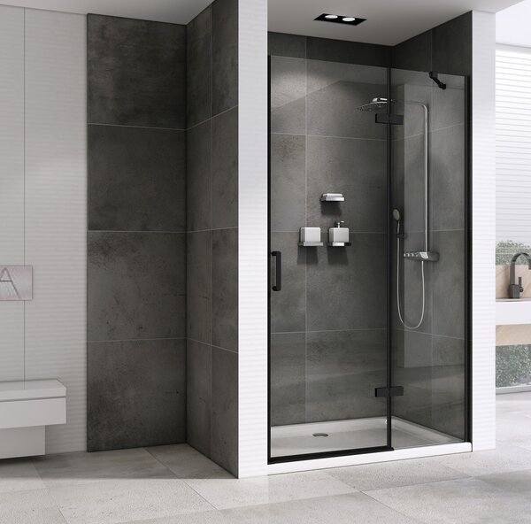 Душевая дверь ABBER Zart AG08100B профиль черный 100х195