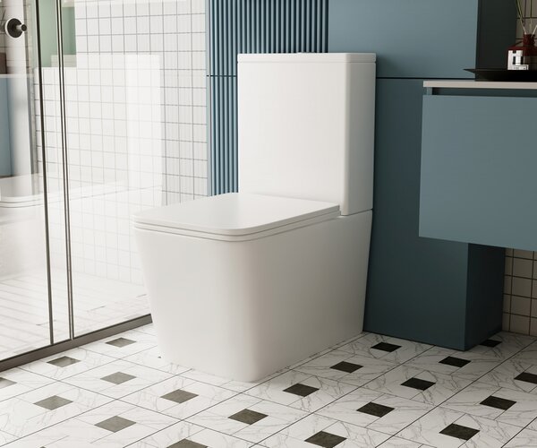 Унитаз ABBER Rechteck AC1210 компакт белый, безободковый