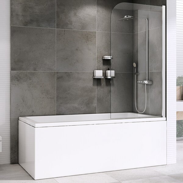 Шторка на ванну ABBER Ewiges Wasser AG52080 распашная 80х140 см