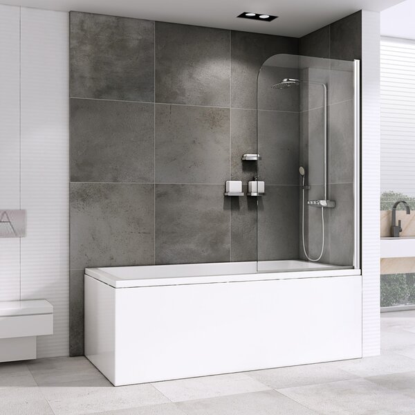 Шторка на ванну ABBER Ewiges Wasser AG52080 распашная 80х140 см