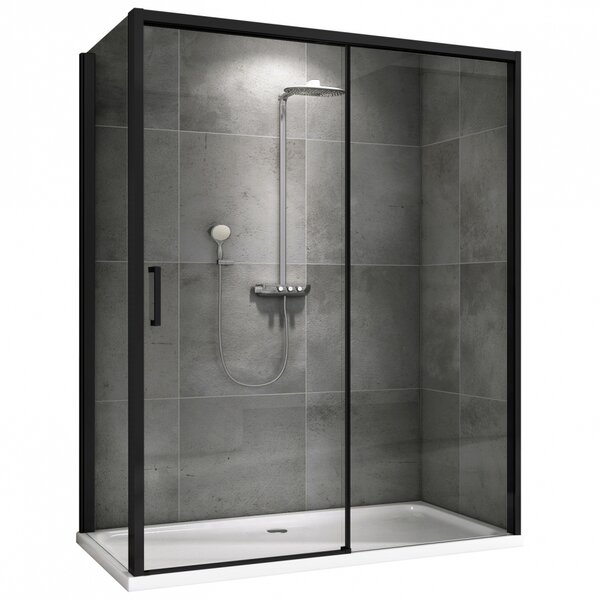 Душевой уголок ABBER Komfort AG93120B-S92B дверь раздвижная 120х90