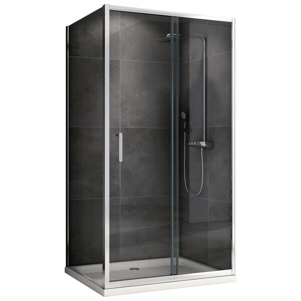 Душевой уголок ABBER Schwarzer Diamant AG301005-S1005 дверь раздвижная 100х100