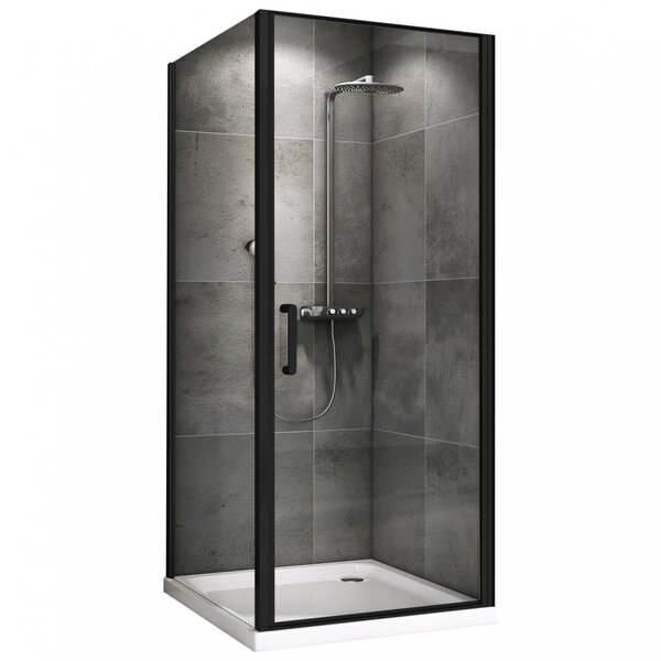 Душевой уголок ABBER Sonnenstrand AG04090B-S80B дверь распашная 90х80