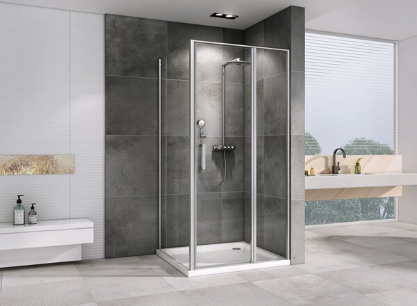 Душевой уголок ABBER Sonnenstrand AG04130S-S90 дверь распашная 130х90