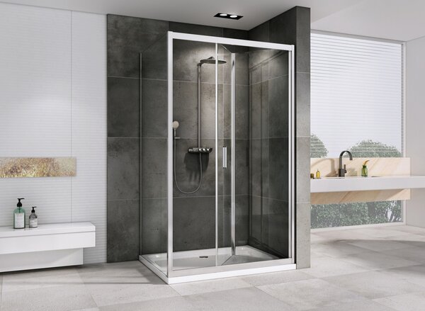 Душевой уголок ABBER Sonnenstrand AG07100-S80 дверь складная 100х80