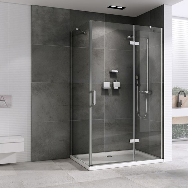 Душевой уголок ABBER Zart AG08120-S81 дверь распашная 120х80