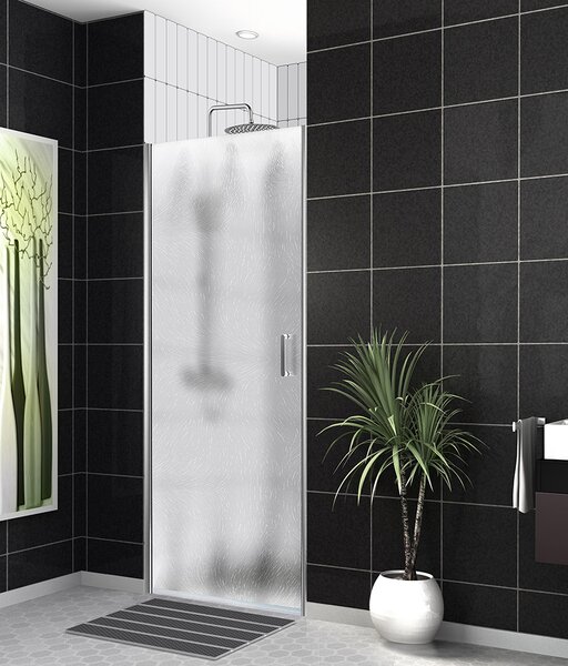 Душевая дверь BelBagno UNO-B-1-90-CH-Cr, стекло матовое, регулировка 88,5-91,5 см