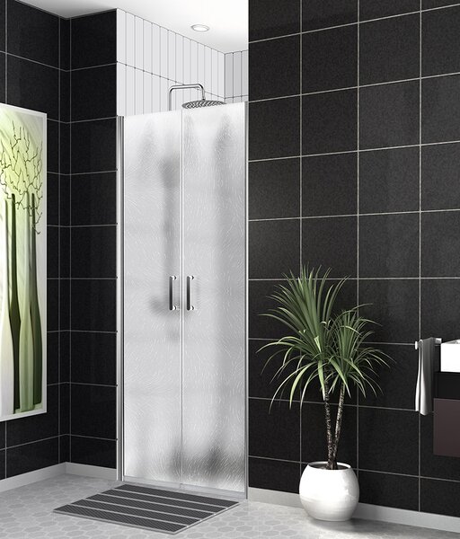 Душевая дверь BelBagno UNO-B-2-90-CH-Cr, стекло матовое, регулировка 88,5-91,5 см