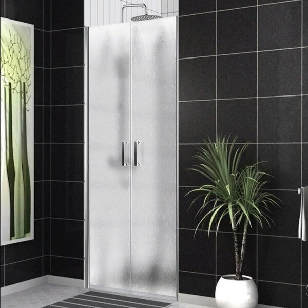 Душевая дверь BelBagno UNO-B-2-90-CH-Cr, стекло матовое, регулировка 88,5-91,5 см