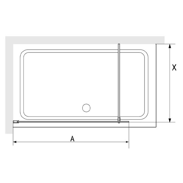 Перегородка для душа RGW WA-08W 06100808-155 стекло Ribbed (Ребристое) 80х195 см.