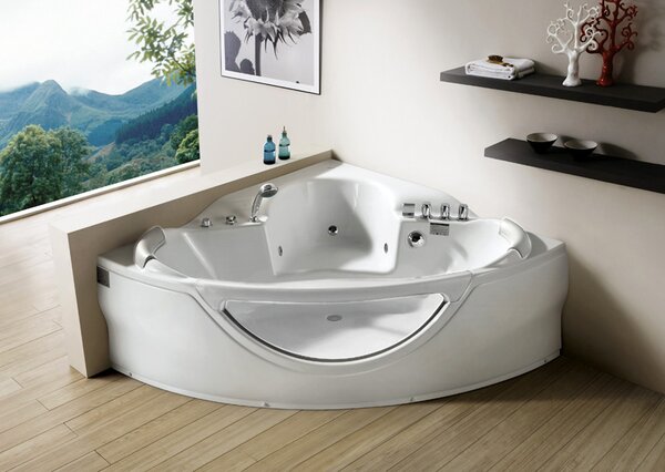 Акриловая ванна Gemy 155х155 G9025 II B с гидромассажем