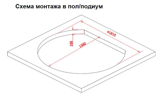 Акриловая ванна Gemy 185х162 G9053 B с гидромассажем