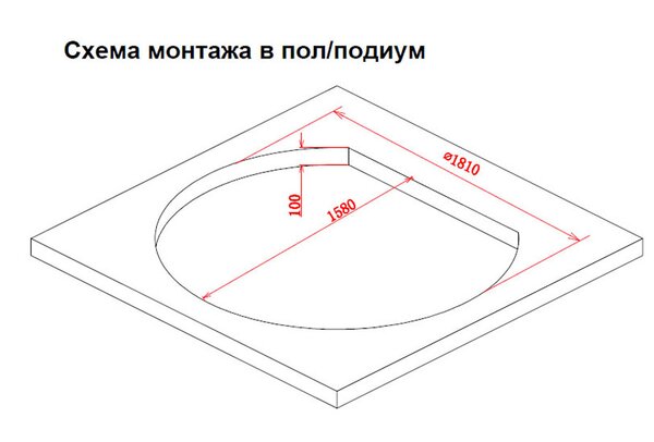 Акриловая ванна Gemy 185х162 G9053 K с гидромассажем