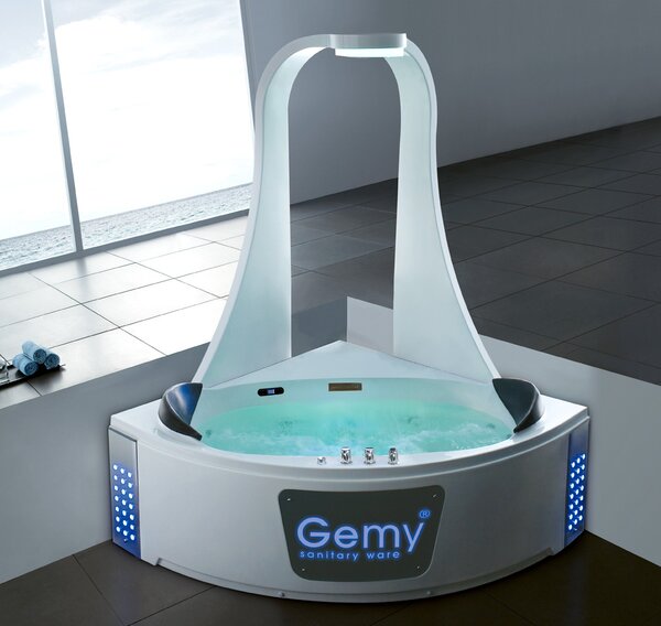 Акриловая ванна Gemy 151х151 G9069 K с гидромассажем
