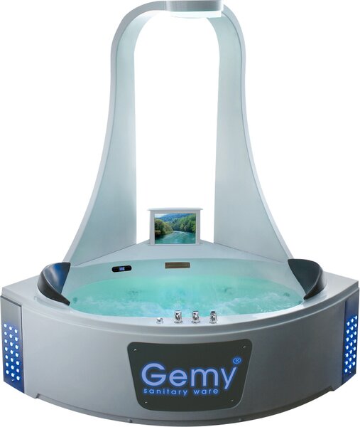 Акриловая ванна Gemy 151х151 G9069 O с гидромассажем
