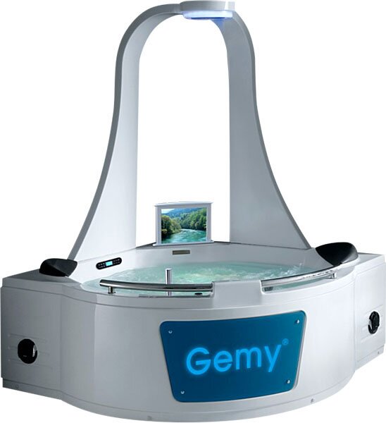 Акриловая ванна Gemy 170х170 G9070 O с гидромассажем