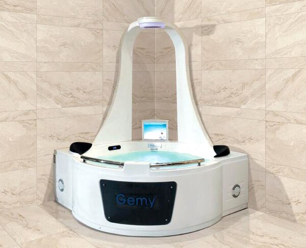 Акриловая ванна Gemy 170х170 G9070 O с гидромассажем