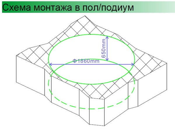 Акриловая ванна Gemy 190х190 G9090 O с гидромассажем