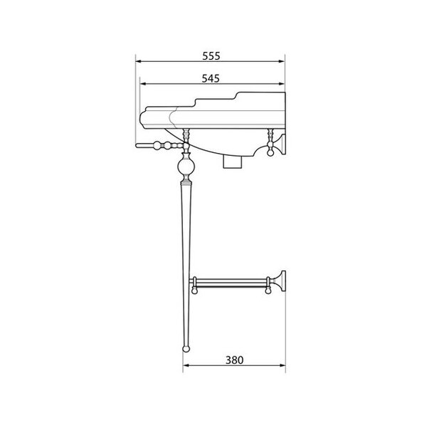 Консоль для раковины Caprigo Console 7064/73-ORO цвет золото