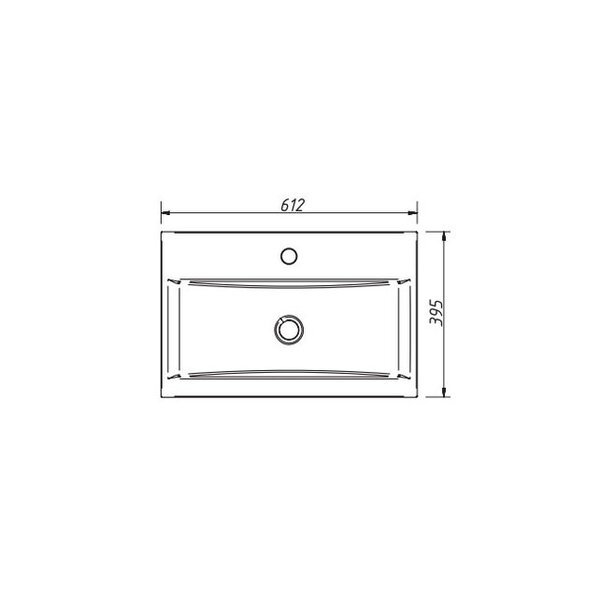 Раковина Caprigo 68-9393-60 керамическая 61х40 см