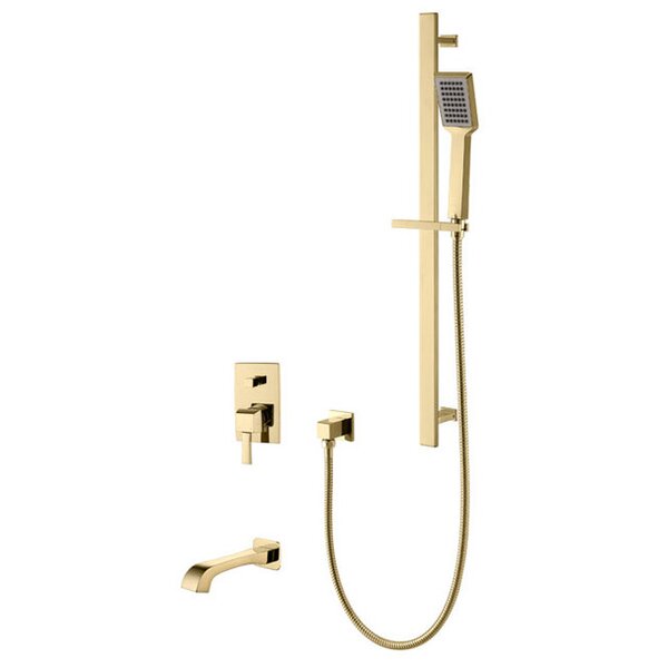 Душевой комплект Caprigo DIAMANTE 50-210-ORO с изливом для ванны золото