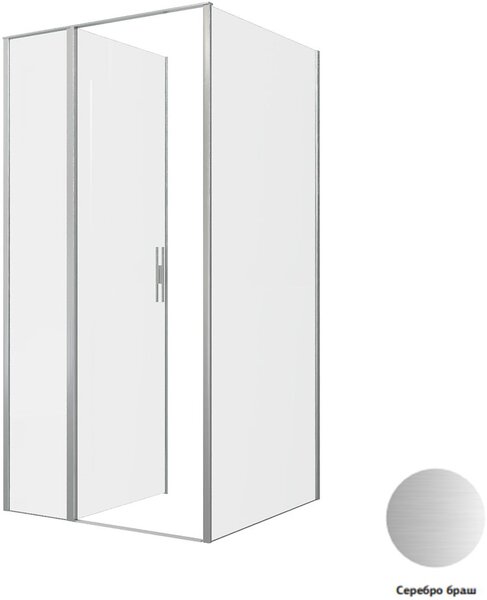 Душевой уголок Allen Brau Priority 100x100 3.31029.BA + 3.31047.BA серебро браш